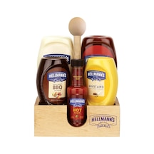 Hellmann's Ahşap Set 5'li - Mayonez, Ketçap, Hardal, Barbekü Ve Acı Sos