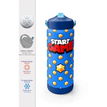 Coral High Coral Stars Desenli Pipetli Ve Direkt İçim Çelik Termos 650 Ml 38404 Mavi