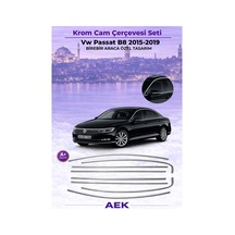 Volkswagen Passat B8 2015-2019 Araca Özel Krom Cam Çerçevesi A+