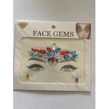Face Gems Yüz Süsleme Taşı Vücut Kristali Model 17 Beyaz