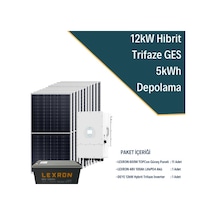 12kw Trifaze Hibrit Güneş Enerjisi Sistemi 1