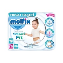 Molfix Premium Bebek Bezi Fırsat Paketi 6 Beden 15+ Kg 34 Adet 6 Numara