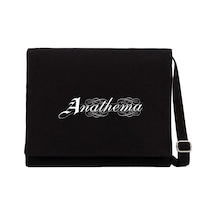 Anathema Logo Siyah Kanvas Postacı Çantası