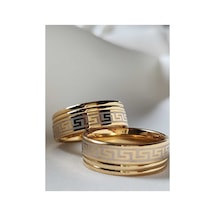 Çelik Yüzük Alyans Gold 8 Mm Gold - 703442386 Gold