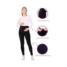 Luvmabelly Myra8051 Beli Ayarlanabilir Kışlık Kadife Hamile Tayt -lacivert-lacivert
