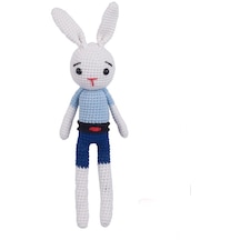 Amigurumi Organik Oyuncak-uyku Arkadaşı Tavşan-örme Mavi Tavşan