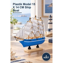 5 Adet Gemi Plastik Model 15 X 14 Cm Ship Boat
