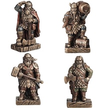 Veronese Minyatür 4 Vikingli Savaşçı Figür Seti 7,5cm
