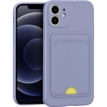 Newface Apple İphone 11 Kılıf Kelvin Kartvizitli Silikon - Lila