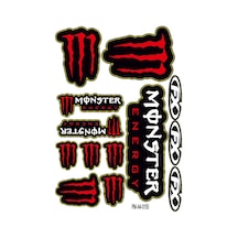 Monster Sponsor Tasarım A4 Çoklu Sticker Seti Diğer