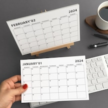 2027 Masa Takvimi, Ahşap Şövale Masa Takvimi, Aylık Planlamalı Takvim, 2027 Takvim, Yapılacaklar Lis