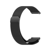 Caseonn Garmin Forerunner 170 Music Kordon Manyetik Metal Hasır Kayış Siyah