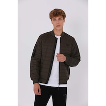 Maraton Sportswear Regular Erkek Dik Yaka Uzun Kol Basic Haki Mont 20211-haki Haki