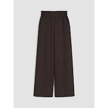 Lcwaıkıkı Classic Kahverengi Beli Lastikli Geniş Paça Kadın Pantolon