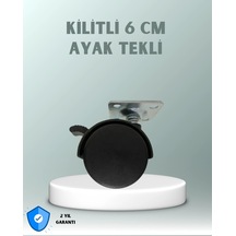 Zemin Korumalı 6 Cm Kilitli Döner Ayak Renkli