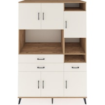 Kronos Dolap 10 Raflı 3 Çekmeceli 6 Kapaklı 132x59x195 Çam-ay... Çam