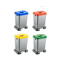 Geri Dönüşüm Kutusu Kağıt Atık Plastik Atık Cam Ve Sıfır Atık Kutuları 4 Lü Set 50 Lt Beyaz