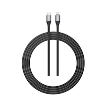 27w Type-c To Lightning Şarj Kablosu 1.2 Metre Halat Örgü 480mbps Kırılmaz Data Kablosu Dc23,siyah Diğer