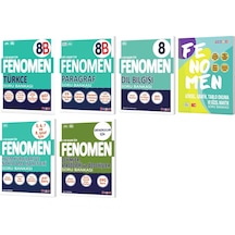 Fenomen Okul 2025 8. Sınıf Türkçe + Paragraf B Serisi + Dil Bilgisi + Görsel + Yazım + Ata Söz Soru Seti 6 Kitap