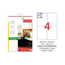 Tanex Tw-2204 105X148.5MM Polyester Etiket 25 Li