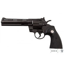 Denix Phyton Revolver Black 1955 Usa 31cm Koleksiyon Obje