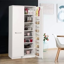 Evistro 2 Kapaklı 90 Derece Açılır Kapak Çok Amaçlı Mutfak Dolabı Beyaz