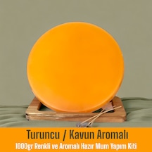 Tabsecret Candle 1kg Renkli-aromalı Mum Yapım Kiti Turuncu-kavun