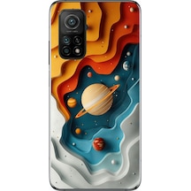 Xiaomi Mi 10 T Uyumlu Uzay Renk Paleti Baskılı Silikon Kılıf Renkli