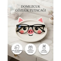 Sevimli Domuzcuk Tasarımlı Gözlük Tutucu Ve Çok Amaçlı Organizer