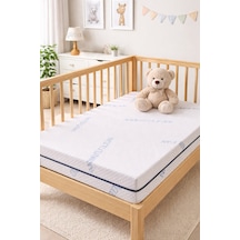 10cm Süngerli Bebek Çocuk Beşik Yatağı Nano 70x110 Yıkanabilir Kılıflı Park Yatak Oyun Parkı 70 x 110 CM
