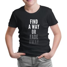 Find A Way Siyah Çocuk Tshirt