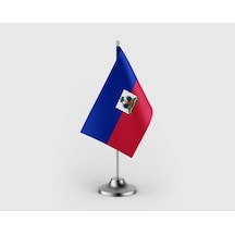 Haiti Devleti Tekli Saten Masa Bayrağı Seti Diğer