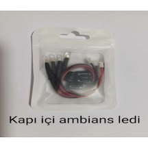 Araç Kapı Kolu İçin 4 Adet 5mm Turuncu Renk Led. 4 Adet Montaj Yu