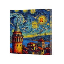 Van Gogh 5 Galata - Çizgisiz Yan Boyamalı Defter