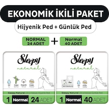 Sleepy Natural Ultra Ped Normal 24'lü + Uzun Günlük Ped 40'lı