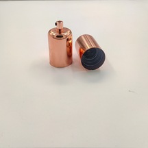 Dekoratif Metal Lale E27 Duy Bakır Renk Ve Demir Kablo Kilidi.