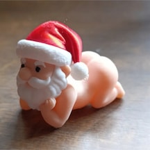 Yılbaşının En Komik Hali: 4'lü Poz Veren Bebek Noel Baba Figür Seti - 3d Tasarım Dekoratif Süs