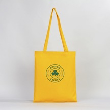 Boston Celtics Logo Sarı Gabardin Bez Çanta