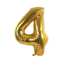 Folyo 4 Rakam Balon, Altın Sarısı 256