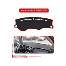 Kia Rio Pride 2005-2011torpido Koruma Halısı Kırmızı Kenar