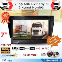 Kayıtlı 7 İnç İkiye Bölen 2 Kanal Split Ahd 1080p/720p Destekli 4 Pin 256 Gb Sd Destekli Monitör