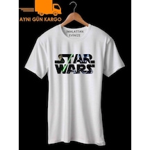 Star Wars Uzay Tasarımlı Baskılı Tişört Ücretsiz Ka Rgo