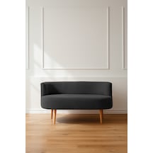 Azra Mobilya Sydney Modern İkili Koltuk Kanepe Modern Welsoft Yumuşak Kumaş Antrasit Antrasit