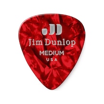 Jim Dunlop 483r09md Celluloid Red Pearloid Pena Medium