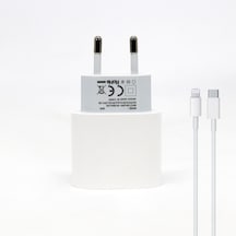 Cayka 20w Pd Type-c Çıkışlı Hızlı Şarj Adaptörü 1m Lightning Kablo Set Beyaz