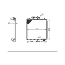 ORIS BHN031026 Radyatör Brazing Mt 350X348X26 Civic 1.3İ/1.5İ/1.6İ 95- 63309
