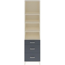 Hyperion Dolap 4 Raflı 3 Çekmeceli 60x44x243 Aytaşı-antrasit Aytaşı