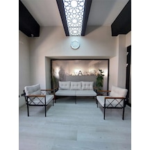 Safir 3 1 1 Bahçe,balkon,teras,cafe,çay Seti,oturma Grubu,koltuk Takımı, Ofis Koltuğu Krem