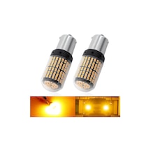 144 Ledli Sinyal Ampulü Turuncu Amber 93 Tip Düz Tırnak 2 Adet P2