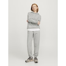 Jack & Jones Kadin Lastikli Paça Sweat Pantolon - Abbie - 12223960 Light Grey Melange